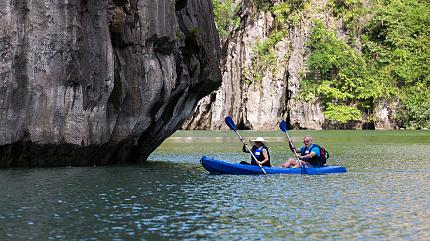 Kayaking on Halong Bay