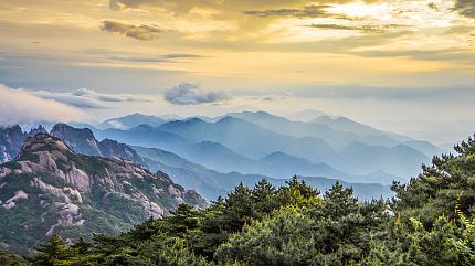 Mt. Huangshan in Sunset