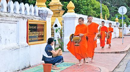 Morning Alms Giving Ritual, Luang Prabang