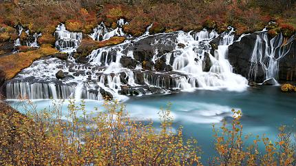Barnafoss Waterfalls, Borgarnes