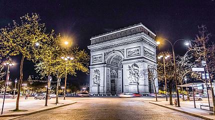 Arc de Triomphe on the Champs Elysees, Paris