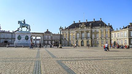 Amalienborg Palace in Copenhagen, Denmark