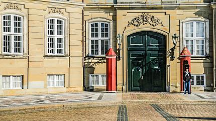 Amalienborg Palace in Copenhagen, Denmark