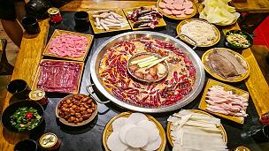 Olla caliente en Sichuan