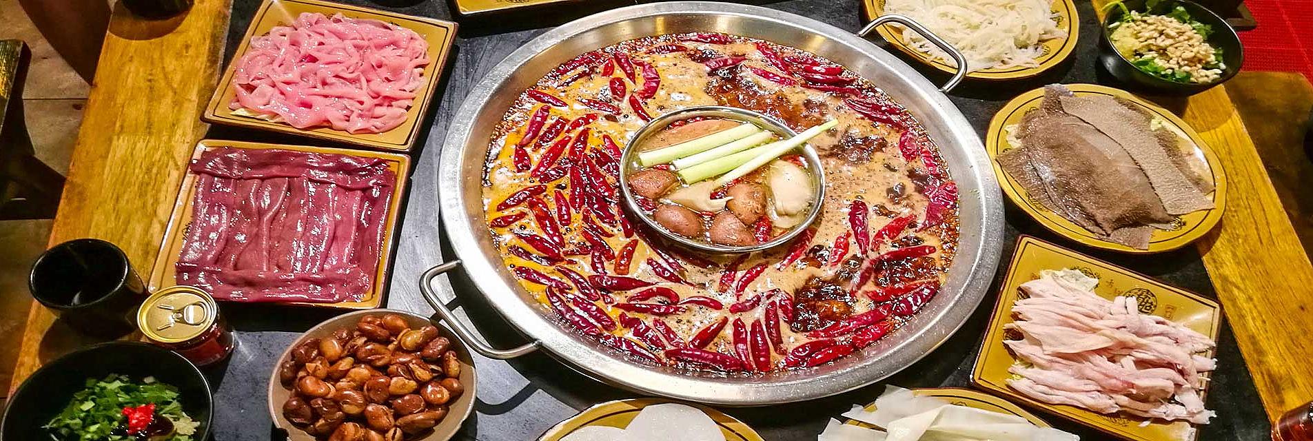 Olla caliente en Sichuan