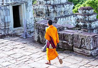A Monk at Phnom Bakheng