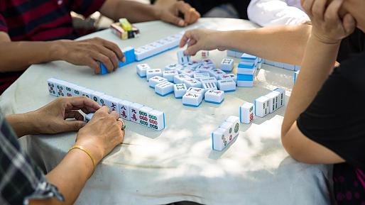 Locals Playing Mahjong