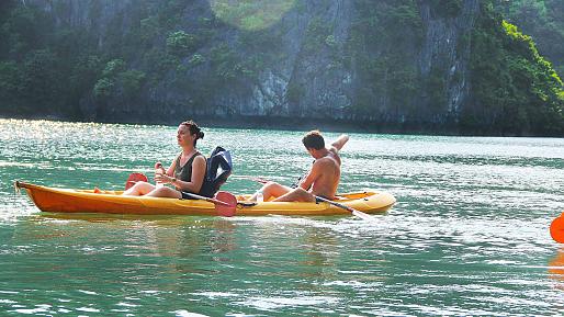 Kayaking on Halong Bay