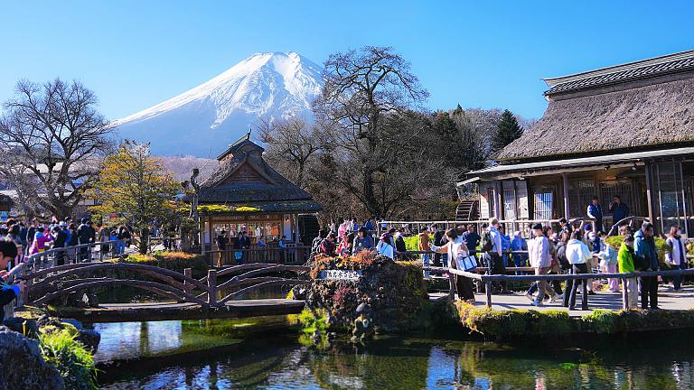 Oshino Hakkai and Mt. Fuji