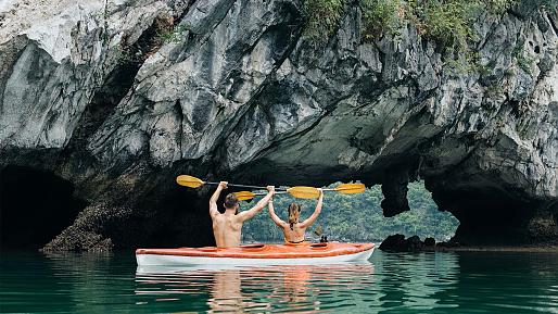 Kayaking on Halong Bay