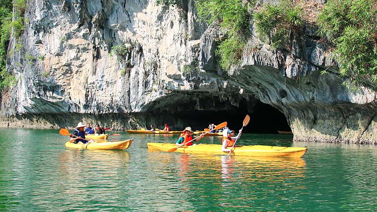 Kayak on Ha Long Bay