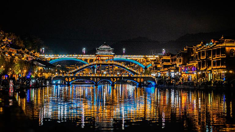 Fenghuang Ancient Town Night Scenes
