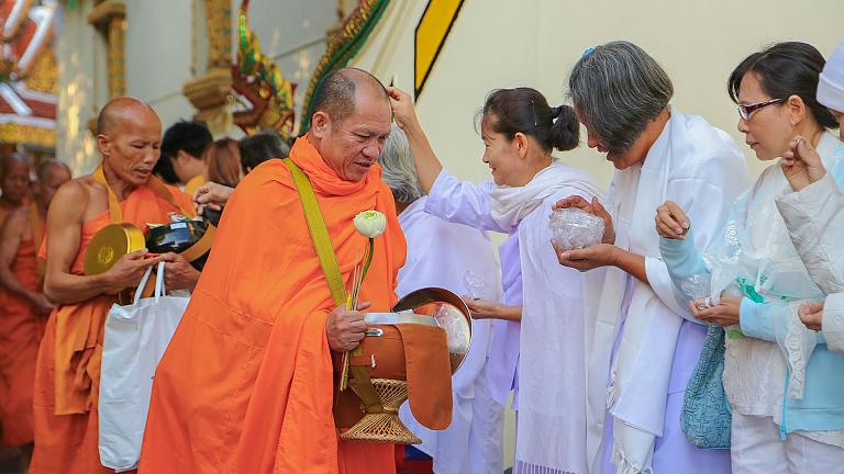 Traditional Alms-Giving Ceremony, Chiang Mai